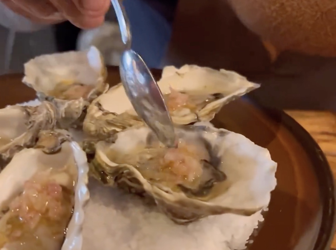 ostras a la parrilla la receta de Javier Brichetto de Piantao