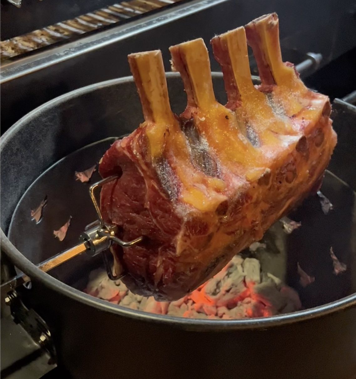 Rack francés al espiedo