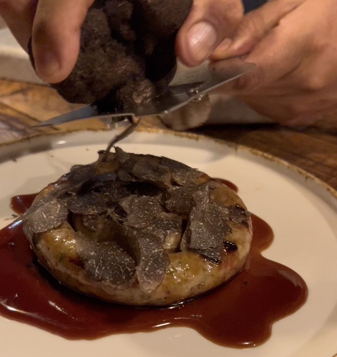 salchicha ibérica con trufa